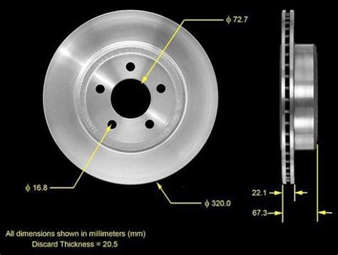 Tarcza Hamulcowa Tylna Wentylowana Mopar Dodge Challenger Standard