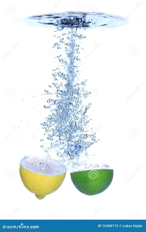 Fresh Lemon And Lime Splash Stock Image Image Of Light Blue 16368715