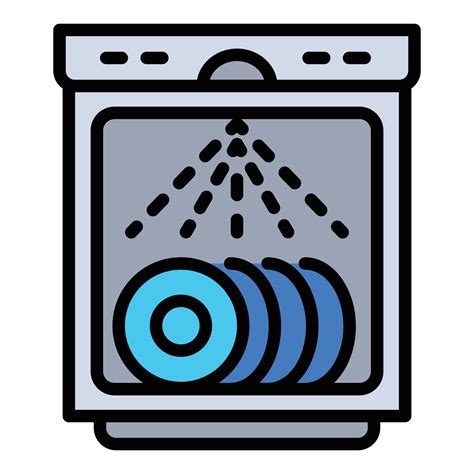 Working Dishwasher Icon Outline Style Vector Art At Vecteezy