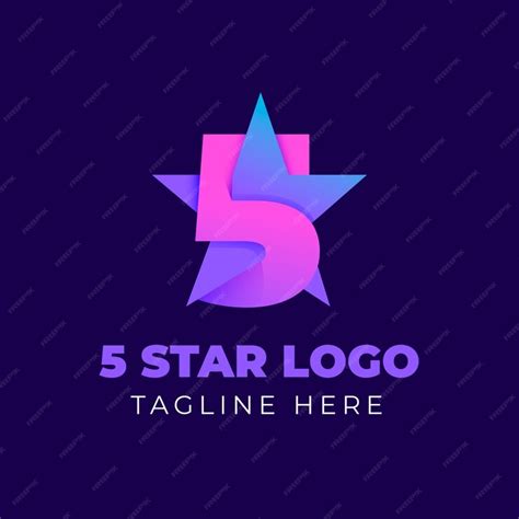 Free Vector | 5 star logo design template