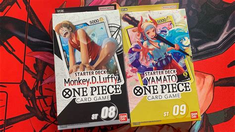 One Piece Card Game Starter Deck 8 9 Luffy Yamato Unboxing YouTube