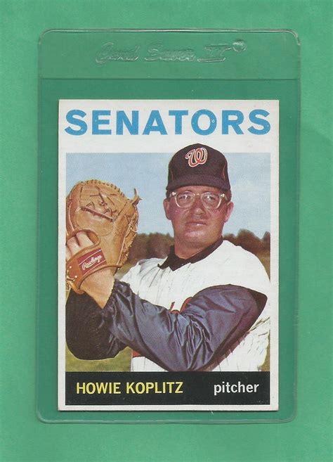 Topps Washington Senators Howie Koplitz Nm Mt Tough Low Pop