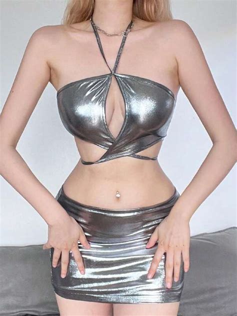 Sexy Lingerie With A Hip Wrap Skirt A Neckline Vest Hip Wrap Skir Women S Hip Wrap Skirt And