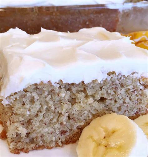 Banana Cake With Cream Cheese Frosting Norines Nest