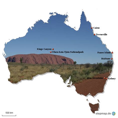 Stepmap Australien Landkarte F R Australien