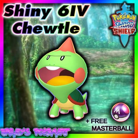 Pokemon Sword And Shield Chewtle Ultra Shiny Iv Pokemon Etsy