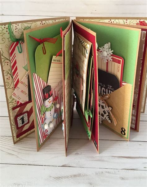 Christmas Mini Scrapbook Album Holiday Memory Photo Book Pre Etsy