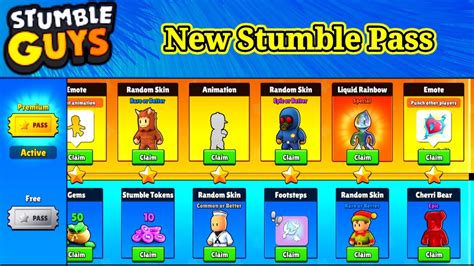 Stumble Guys New Update And New Stumble Pass Youtube