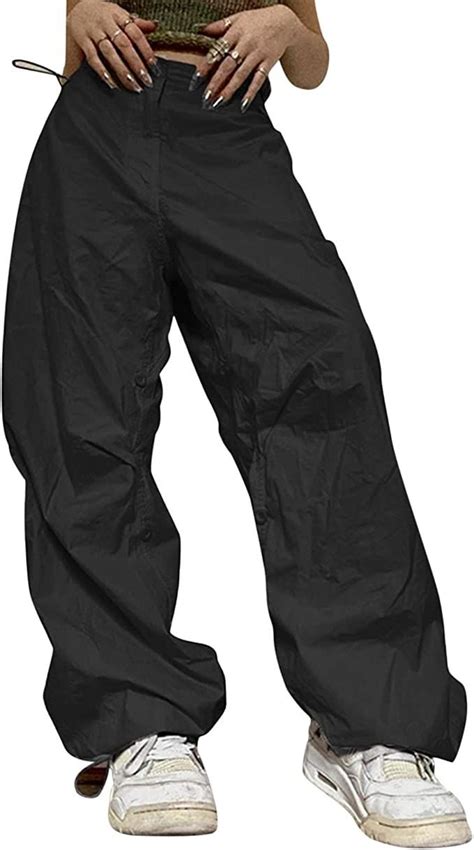 Puimentiua Cargohose Damen Baggy Hose Y2K Track Pants Streetwear