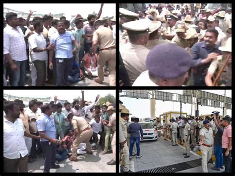 Jd S Workers Detained For Blocking Bengaluru Mysuru Highway Over Toll