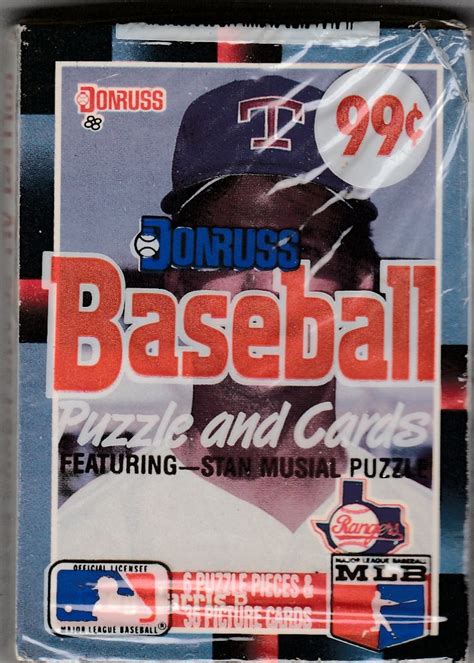 1988 Donruss Unopen Baseball Cello Pack Collector Card Packs And Sets