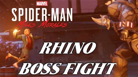 Marvel S Spider Man Miles Morales Rhino Boss Fight Youtube