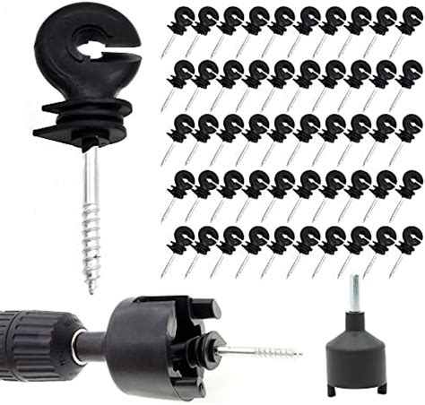 Jbt Pcs Electric Fence Insulator Screw In Insulator Fence Ring Post