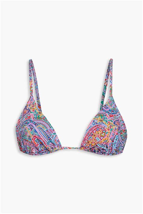 Onia Alexa Paisley Print Triangle Bikini Top The Outnet