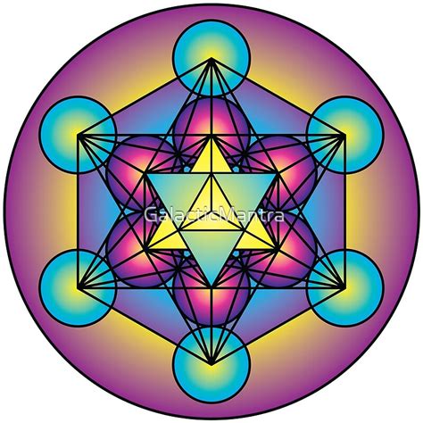 Metatron S Cube Merkaba By Galacticmantra Redbubble