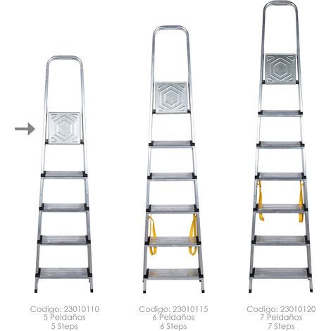 Escalera Dom Stica Aluminio Profesional 5 Pelda Os 12 Cm Grosor