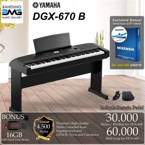 Promo Yamaha DGX 670 Digital Piano / DGX670 (Penerus DGX660 / 660 ...