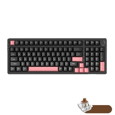 Ajazz AK Teclas Sem Fio Bluetooth Três Modos Hot Swap RGB Teclado Mecânico para Jogos Tea