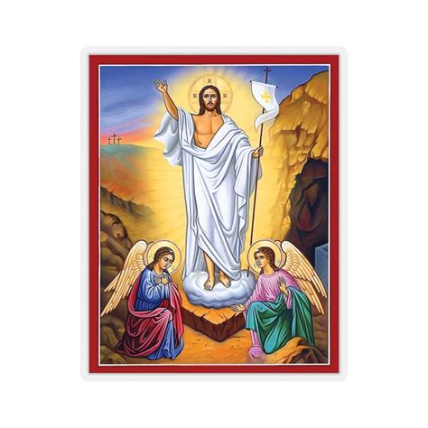 Resurrection of Christ Icon Sticker Christ is Risen Orthodox Easter ...