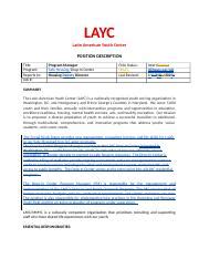 Housing Intern Job Description Docx LAYC Latin American Youth Center