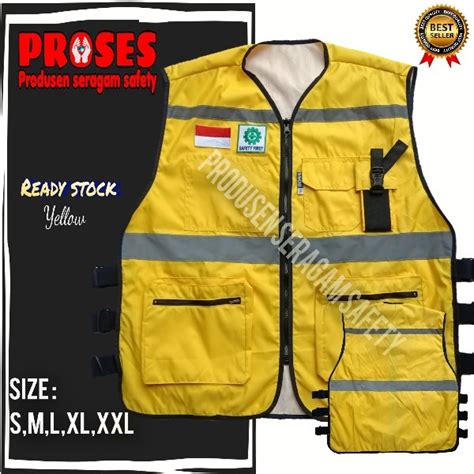 Jual Rompi Safety Taslan Kuning Rompi Safety Vest Rompi Safety Proyek