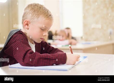 Education, elementary school, learning and people concept Stock Photo