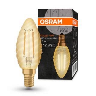 Osram Led Filament Kerze Gedreht Vintage W W E Gold Gel