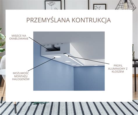 Sufit Halogenowy Z Profilem Led Gled Zakupy Na Wymiar