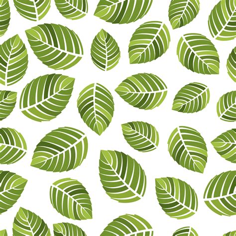 Mint vector illustration seamless texture. Peppermint menthol leaves