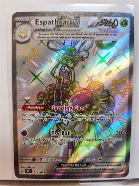 Espathra Ex 214091 Full Art Special Illustration Paldean Fates Pokemon