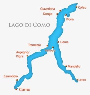 Lake Como Map - Lago Di Como Mappa Transparent PNG - 464x500 - Free ...