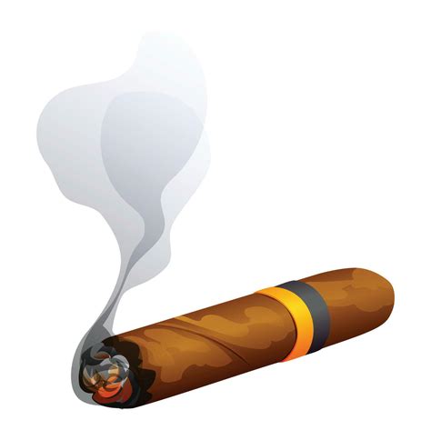 Smoking Cigar Vector Illustration Isolated On White Background 28547687