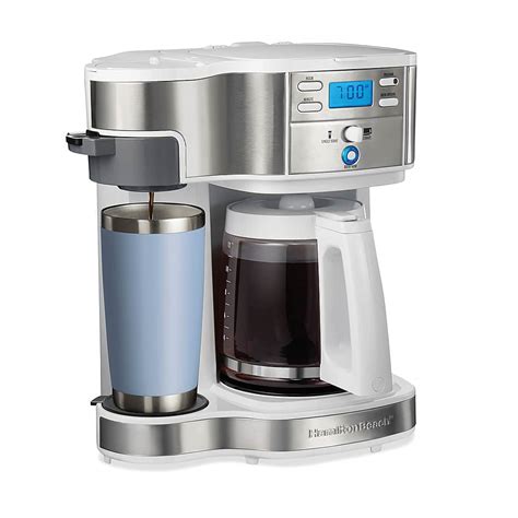 Customer Reviews Hamilton Beach 2 Way Programmable 12 Cup And Single Serve Coffee Maker White