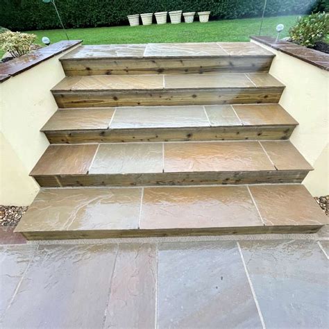 Rippon Buff Indian Sandstone Paving Slabs Patio Packs