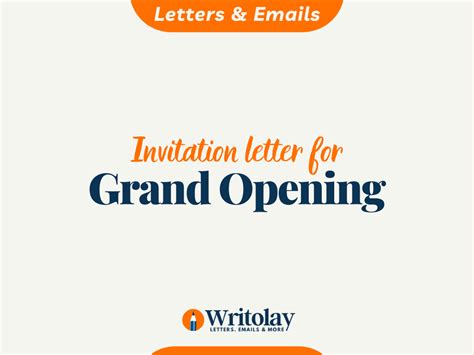 Grand Opening Invitation Letter Templates Templates Writolay