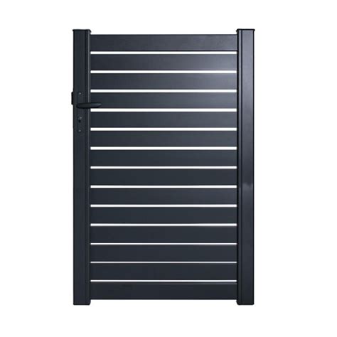 Portillon Battant Aluminium Trez Gris Zinc Klos Up L 100x H 173 5 Cm