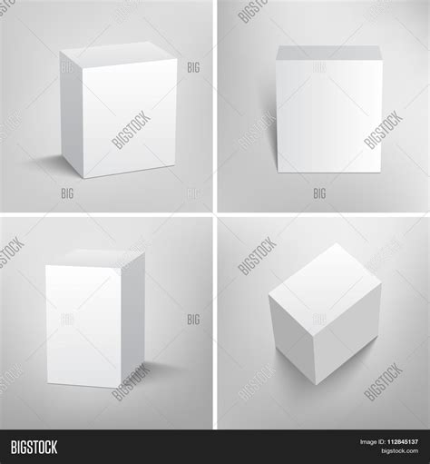 Vector Y Foto Set Blank White Prueba Gratis Bigstock