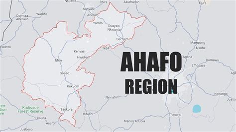 Ahafo Regional Map Of Ghana Goaso Map Data Youtube