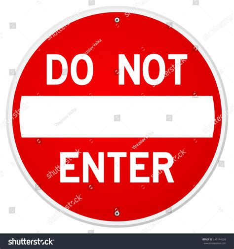 Vektor Stok Do Not Enter Sign Tanpa Royalti Shutterstock