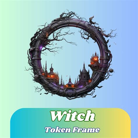 Witch Token Border Frame Dnd Digital Token for Dnd, Foundry VTT, Roll20 TTRPG Printable Frame ...