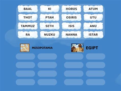 Religia Antica In Mesopotamia Si Egipt Ordenar Por Grupo