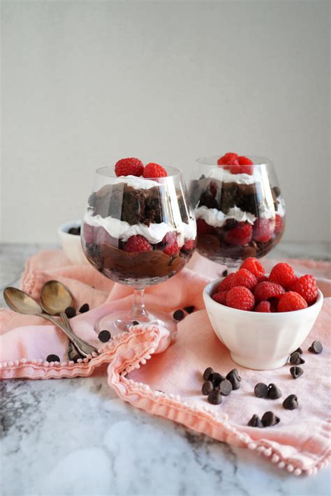 Vegan Raspberry Chocolate Cake Parfaits The Baking Fairy