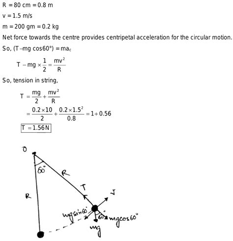 A Particle Of Mass G Is Whirled Into A Verticalcircle Of