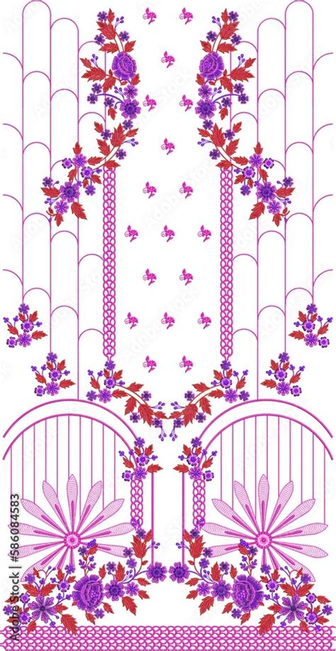 Geometrical embroidery lace border design, Decorative embroidery stitches , Seamless pattern ...