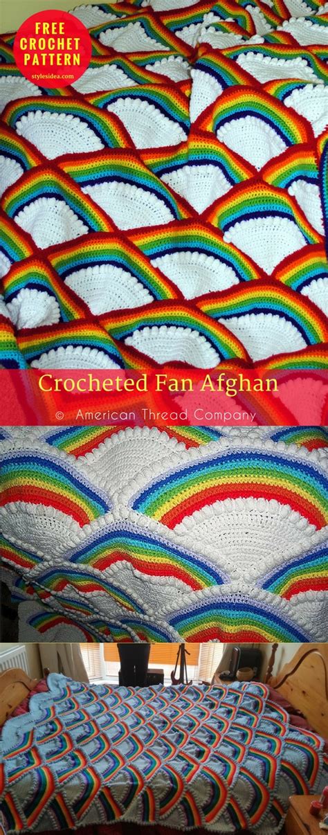 Crocheted Fan Afghan Free Pattern Styles Idea