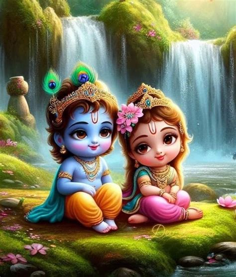 Cute Radha Krishna Cartoon Images HD (40+) in 2024 | Cute krishna ...