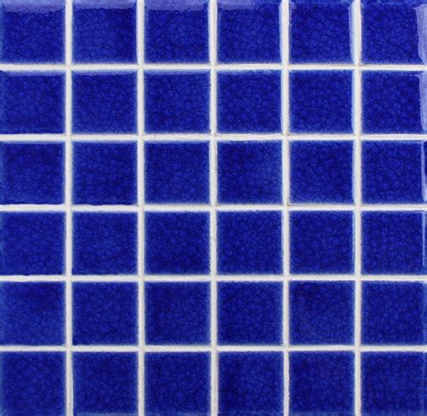 Dark Blue Swimming Pool Tile - Heavy-Crackle Mosaic Tile