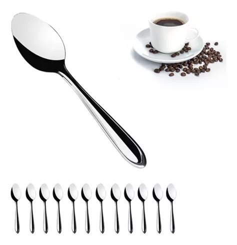 Kit 12 Colher De Café Chá Em Aço Inox 9 5cm Parcelamento sem juros