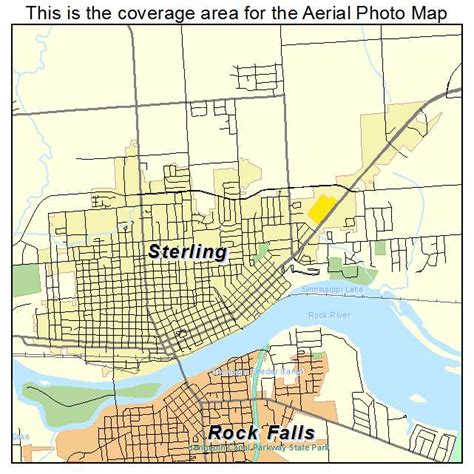 Aerial Photography Map of Sterling, IL Illinois