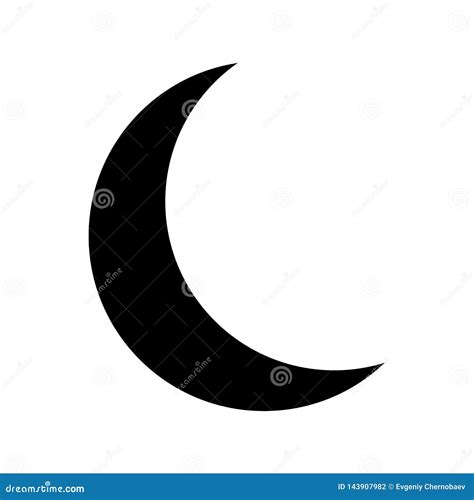 Logotipo Negro De La Noche De La Luna Vector Eps10 De La Muestra De La